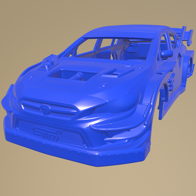 subaru wrx sti gincana 2020 imprimível carro corpo fenda 1 10 separado partes escalextrico tamiya rc miniz rastejante kyosho axial traxxas micro 3d print model - Mito3D