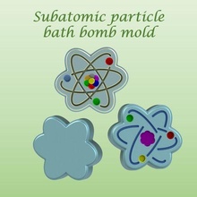 subatomic particle mold bath bomb solid shampoo molds mould press atom 3d print model - Mito3D