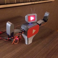 unterbrochen interaktiv Youtube Teilnehmer Roboter Gadget 3d gedruckt 9g Servos Animatroniker Animatronik Arduino Nano bot Desktop Spielzeug DIY Humanoid Leben Strom Maskottchen maskotter 3d print model - Mito3D