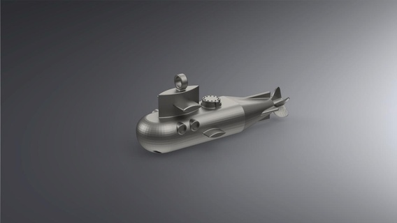 submarine keychain sea ocean toy small sailor deep pressure water navy marine vessel key captain 3d print model - Mito3D