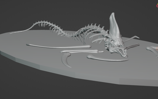 subnautica reaper leviathan skeleton ghost gargantua skull sea dragon cryptosuchus chelicerate shadow worm ice 3d print model - Mito3D