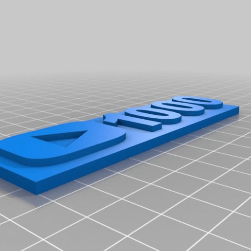 subscrible 1000 outil de s'abonner L'impression 3d 3D print model - Mito3D