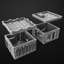 suburb cyberpunk set - building game boardgame tabletop miniature terrain 3d print model - Mito3D