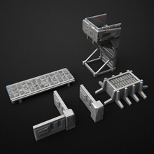 suburban cyberpunk set - asset game boardgame tabletop miniature terrain 3d print model - Mito3D