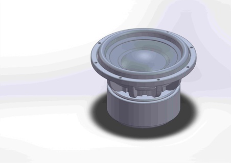 derin bas hoparlör anahtarlık gadget alt araba ses 3d print model - Mito3D