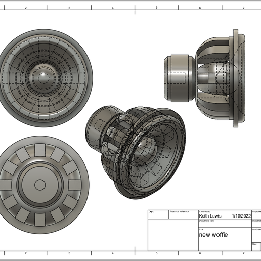 subwoofer botão graves carro audio motor cesta 3D print model - Mito3D