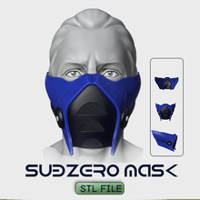 zéro masque mortel combat stl fichier mode muet 3d print model - Mito3D