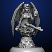 succubus throne game gloomhaven roleplaying role playing dungeon dragons boardgames tabletop wargaming wargames miniature spellcaster wizard mage sexy 3d print model - Mito3D
