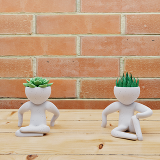 succulent planter - set 3 plant pot decor cactus garden flower vase gardener indoor 3d print model - Mito3D