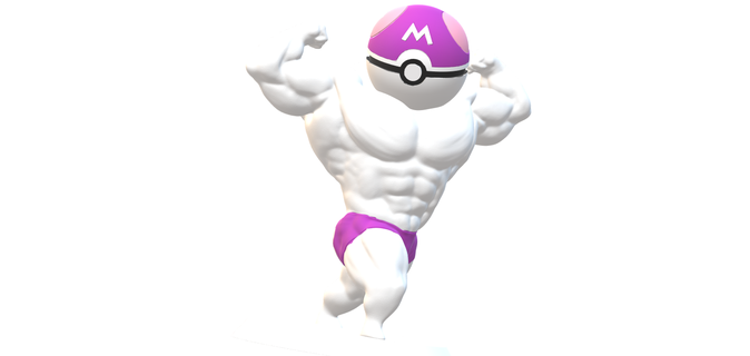 sugado swole pokebola combo Pokémon pokebolas ginástica Academia músculo musculação anime figuarts diglett Super bola Bola principal sahumerio 3d print model - Mito3D