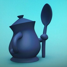 sugar pot container cartoon funny magical magic 3d print model - Mito3D