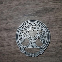 sugar skull halloween day dead cookie cutters stamps ofrenda 3d print model - Mito3D