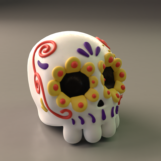 şeker kafatası dia ölü gün cadılar bayramı Meksikalı geleneksel 3d print model - Mito3D