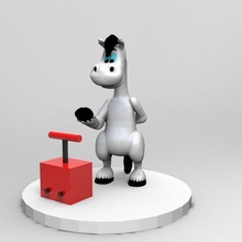 Zuckerfuß holzig Specht 3d drucken Modell Kunst Woody Woodpecker Pferd animiert Universal Disney 70s 50s Zahl Spielzeug Figur Charakter 3d print model - Mito3D
