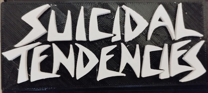 suicidal tendencies logo rock pin poster ornament band music 3d print model - Mito3D