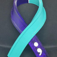 suicide prevention ribbon art attempt love help 3d print model - Mito3D