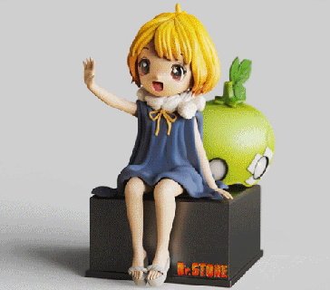 suika - sitting pose dr stone dokut sut fan art 3d model zuika anime figurine action figure 3d print model - Mito3D