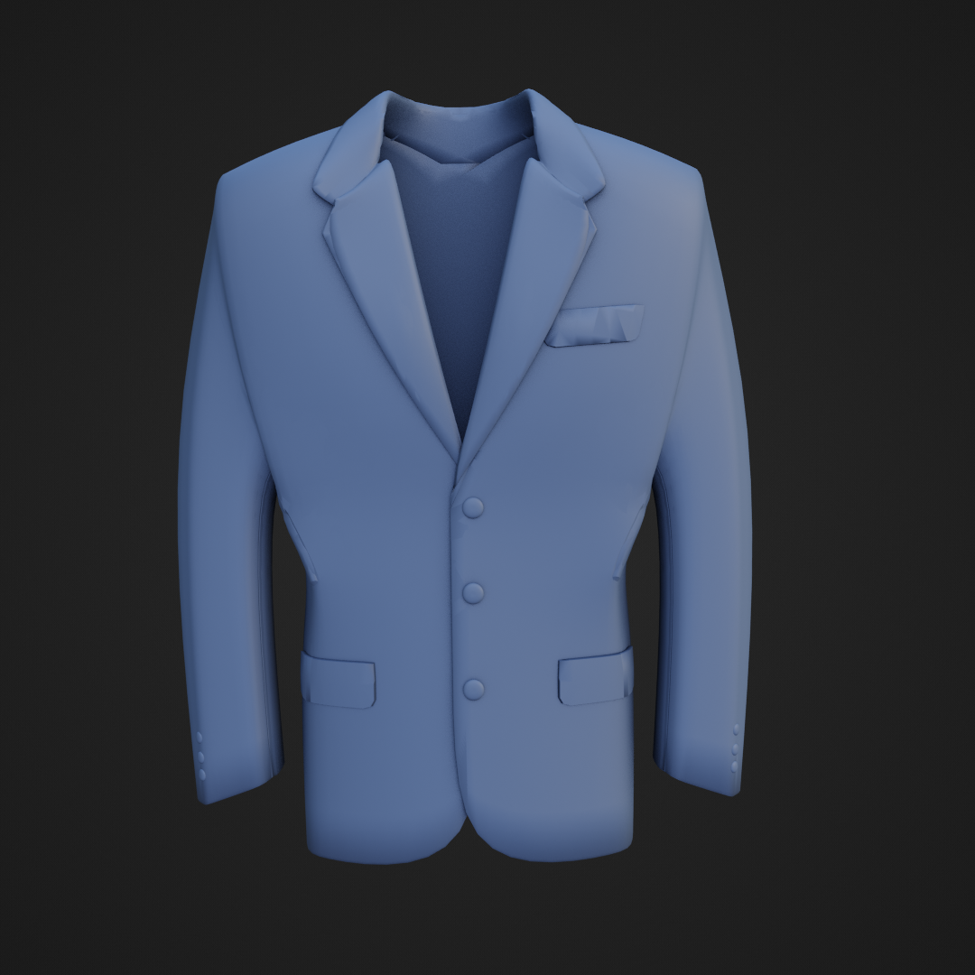 suit clothes jacket tuxedo fashion props fabric 3D print model - Mito3D