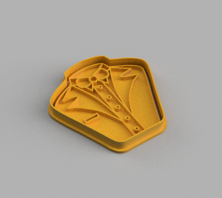 traje galleta cortador hogar casa cortante galleta galletita marcador sello cocinero cocina 3d print model - Mito3D