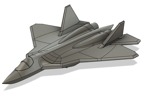 sukhoi su 57 spiel flugzeug luft schwerverbrecher kämpfer jet russland stealth su57 fahrzeuge transport 3d print model - Mito3D