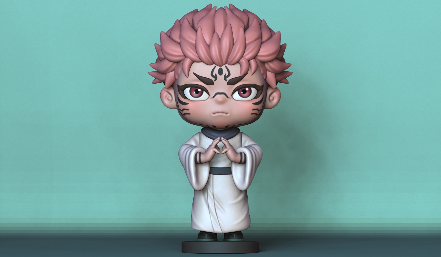 sukuna chibi jujutsu kaisen stl 3ds impression art figure funko pop modèle mignonne obj fdm résine anime ryomen 3D print model - Mito3D