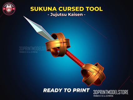 sukuna cursed technique tool - jujutsu kaisen cosplay weapon gojo costume halloween mask knife sword 3d print model - Mito3D