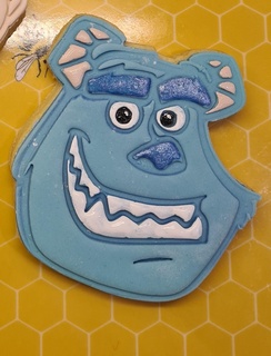 sulley monsters inc disney themed cookie cutter stamper embosser fondant pixar 3d print model - Mito3D