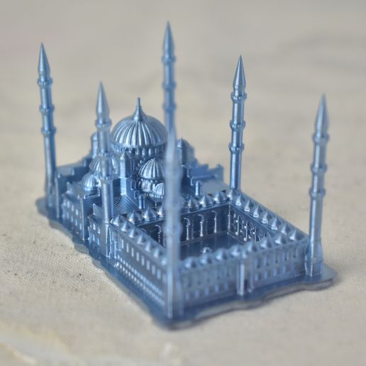 sultan ahmed mosque turkey architecture art building craft replica landmark collection 3D print model - Mito3D