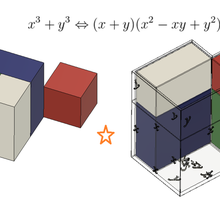 sum two cubes physical models art math 3d print model - Mito3D