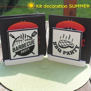summer napkin holder kit 1 17 decoration table bbq barbecue vacancy meal home tree palm beach fire 3d print model - Mito3D