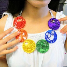 tiempo de verano necklacebelt la joyería círculo color patrón 3d print model - Mito3D