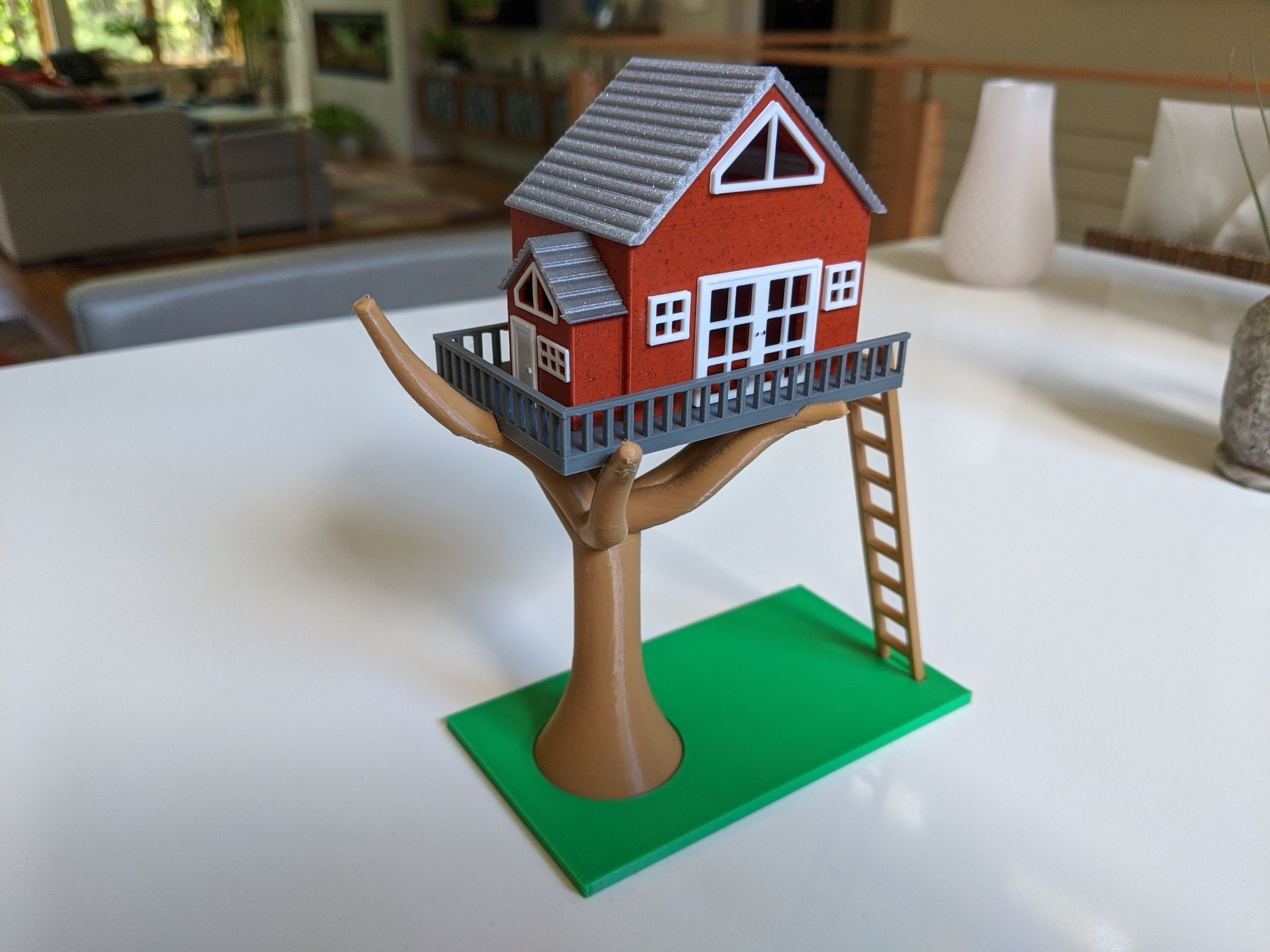 estate casa sull'albero lampada architettura edificio Bambola figurina divertimento Casa giocare albero miniatura multipart scala multicolore delle bambole miniworld miniworld3d alectrodesign 3D print model - Mito3D