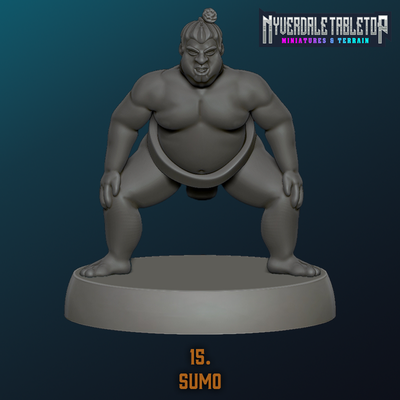 sumo ringer kriegerisch kunst nyverdale tischplatte frei stl miniatur harz 3d print model - Mito3D