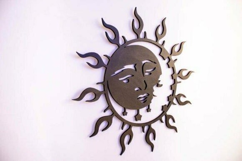 sun and moon Güneş ay duvar Sanat dekor dekorasyon ev güç 3d print model - Mito3D