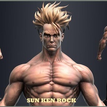 sun ken Rocha 3d estátua 3d print model - Mito3D