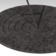 Sol discar universal arquitetura relógio sol solar antigo tema gnomon 3d print model - Mito3D