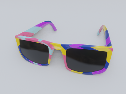 Sonne Brille Glas Optik 3d print model - Mito3D