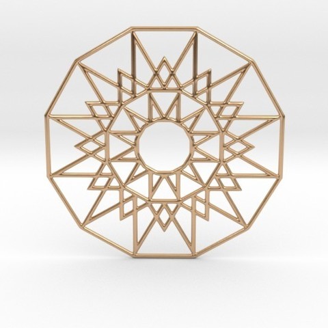 sun medallion jewelry pendulous pendant 3D print model - Mito3D