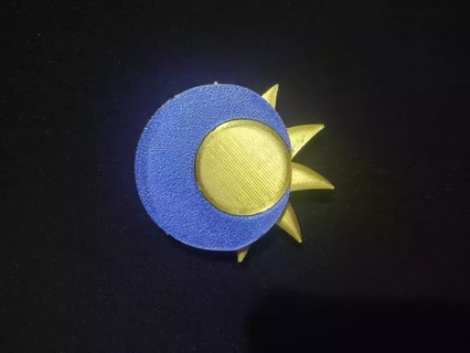 sun moon matching keychains 3d print model - Mito3D