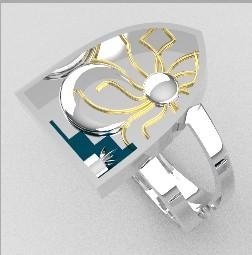 sun moon ring jewelry Jewelry boho chic window 3d print model - Mito3D