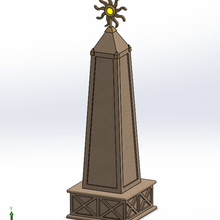 Sonne Obelisk Architektur dnd Tischplatte Terrain Gebäude Strukturen 3d print model - Mito3D