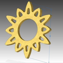 sun pendant 3dprint jewel jewelry necklace character woman lasercut silver gold steel necklaces 3d print model - Mito3D