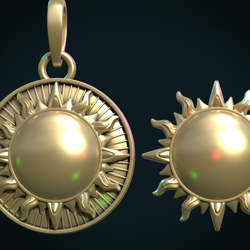 sun pendant iii jewelry decor printable astronomy astrology 3D print model - Mito3D