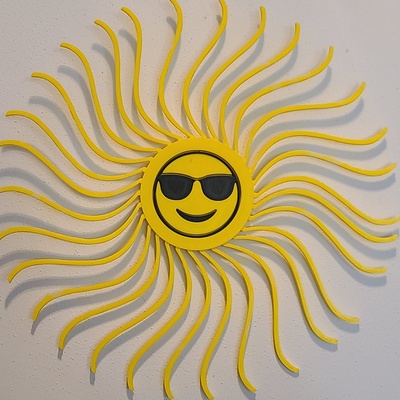 sun wall art home decor decoration stile fashion cool figures 3d print model - Mito3D