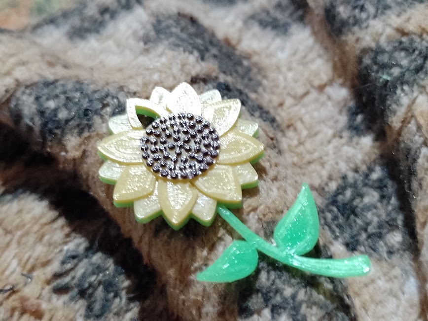 sunflower charm flower shrek spring 3D print model - Mito3D