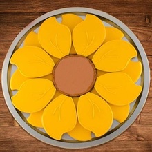 sunflower cookie platter 2 pc set thanksgiving cutter turkey holidays easy print 3d print model - Mito3D