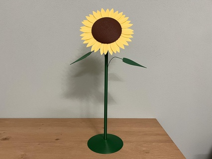 girassol faça fai casa sol flor primavera fiore tijolos arte modelo decoração plantar 3d print model - Mito3D