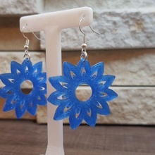 sunflower earrings jewelry stylish fashion 3d print model - Mito3D