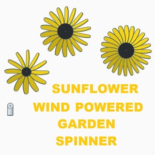 ayçiçeği Bahçe rüzgar güçlendirilmiş spinner dekorasyon çiçek 3d print model - Mito3D