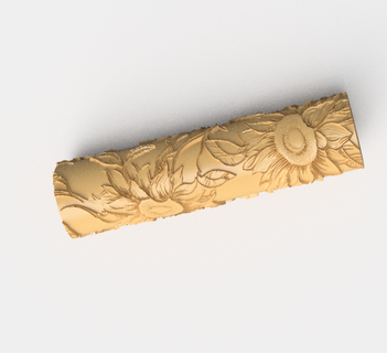 sunflower texture roller clay 3d print model - Mito3D
